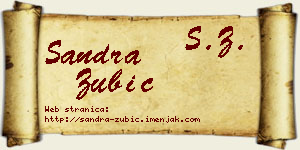 Sandra Zubić vizit kartica